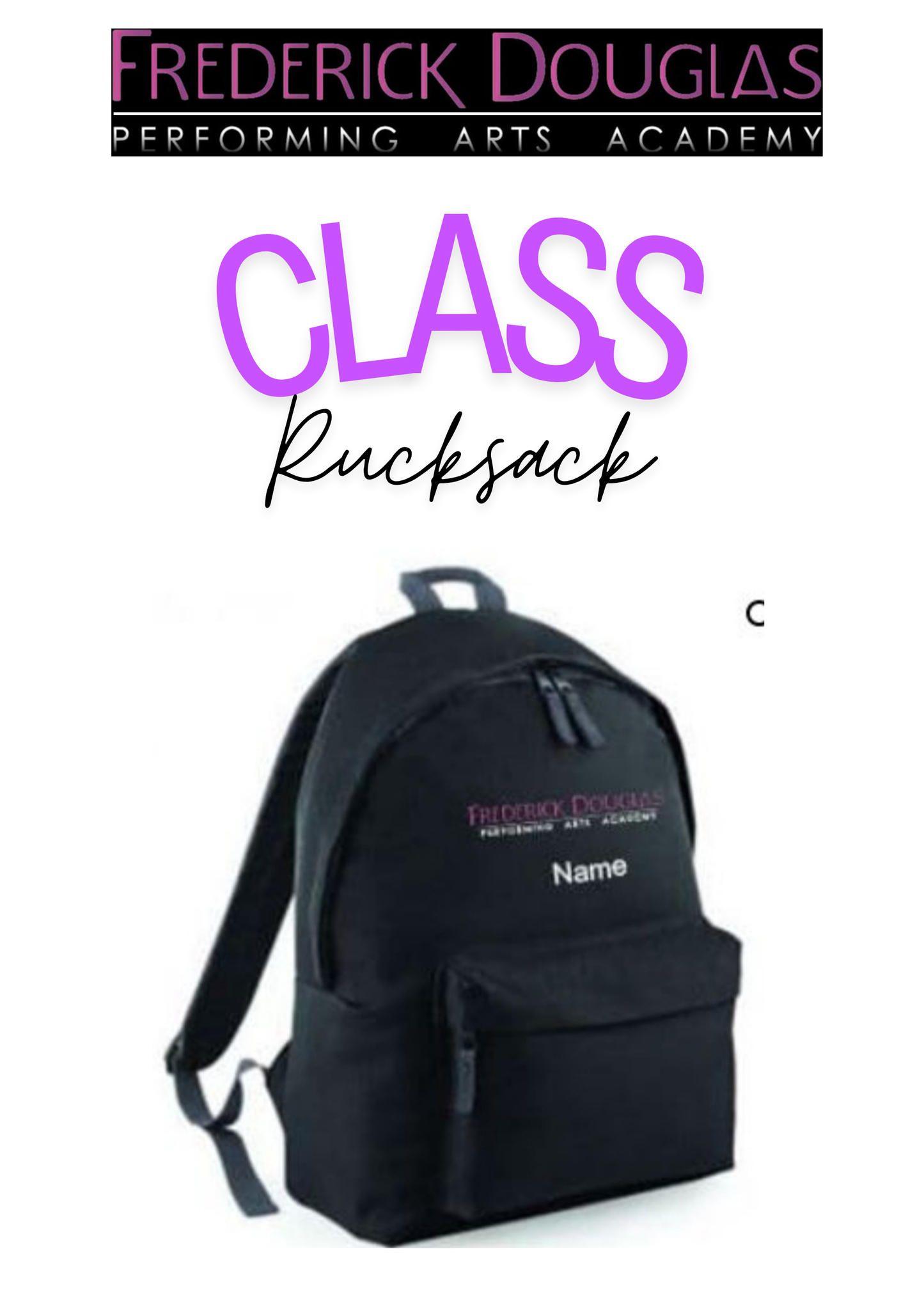 FREDRICK DOUGLAS PERFORMING ARTS RUCKSACK