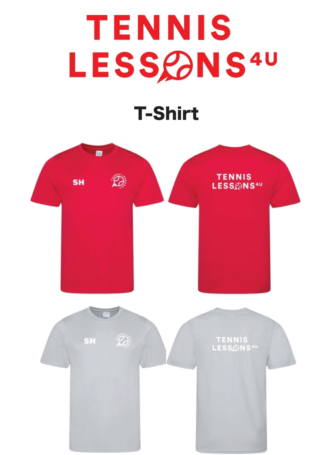 TENNIS LESSONS 4U T-SHIRT (ALL SIZES)
