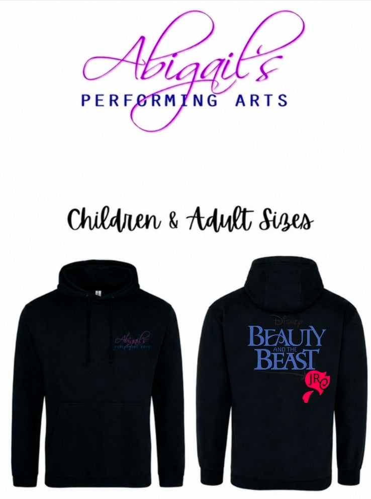 ABIGAIL'S PERFORMING ARTS HOODY BEAUTY AND THE BEAST (ALL SIZES)