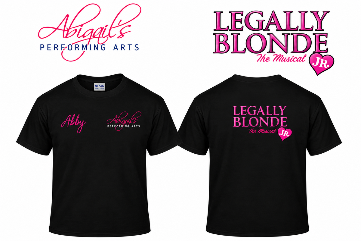 ABIGAILS, LEGALLY BLONDE THE MUSICAL T-SHIRT (ALL SIZES)