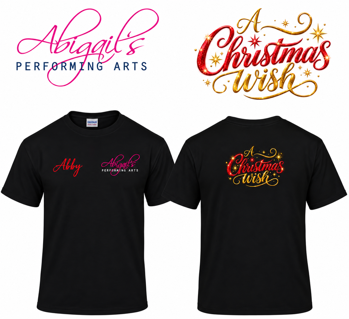 ABIGAILS A CHRISTMAS WISH THE MUSICAL T-SHIRT (ALL SIZES)