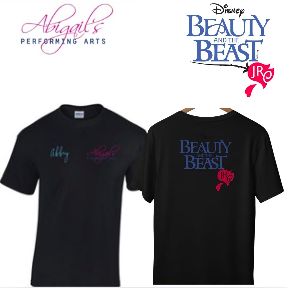 ABIGAIL'S PERFORMING ARTS BEAUTY AND THE BEAST MUSICAL T-SHIRT (ALL SIZES)
